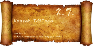 Kaszab Tímea névjegykártya